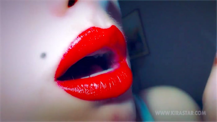 Miss Kira Star - Close up Red Lips Smoking