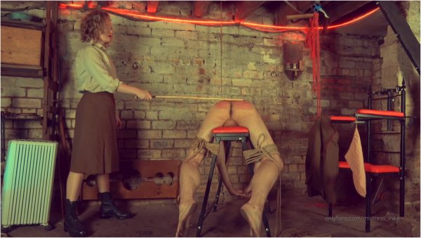 Punishment Cane - Prisoner Beating - Whipping femdom
