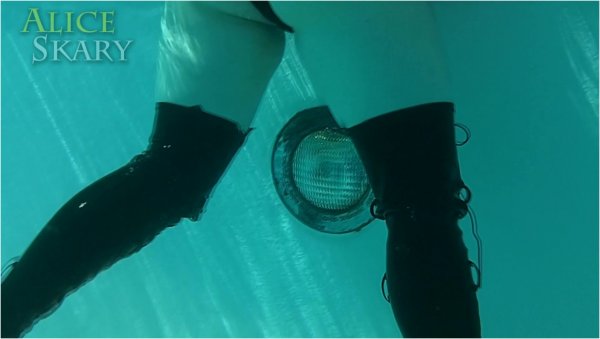 AliceSkary - Underwater & Poolside Thigh High Boots - Femdom Pov