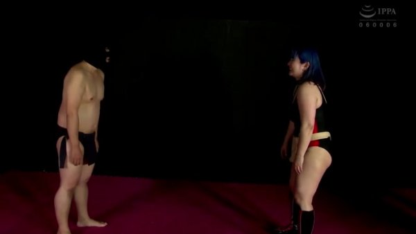 Asian Fetish Femdom - Pro Wrestlers Dominate and Scissor 4 Wimps - Bondage Male