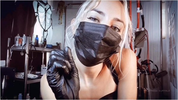 Mistress Euryale - French - Black Latex Glove Fetish JOI