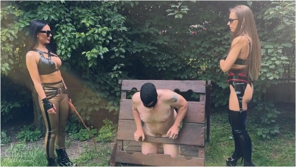 Fetish Chateau Dommes - Evil Woman and Lady Annabelle - Corporal punishment in the garden